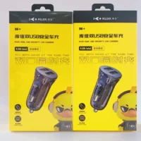 Kujia D6 двойное зарядное устройство USB мобильный телефон Автомобильная зарядная головка Двухпортовая безопасная быстрая зарядка в стиле панк прозрачный