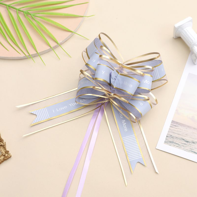 Comercio exterior transfronterizo 50 gran confesión hilo de nieve arco mano tirar flor Día de San Valentín regalo de Navidad boda coche tirar flor cinta