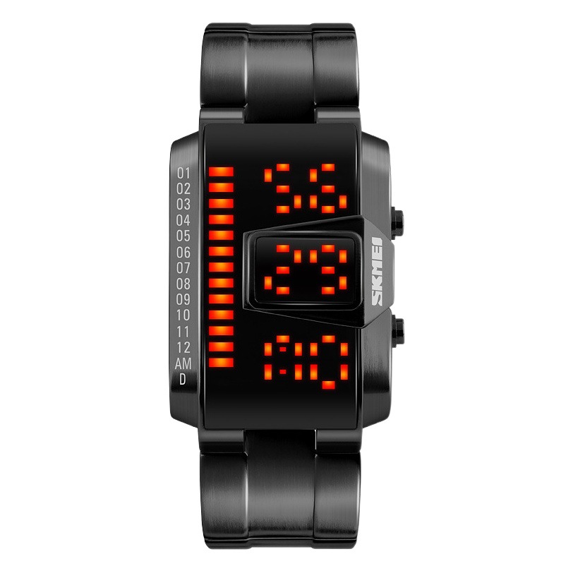 Skmei reloj de moda para hombre impermeable personalizado creativo reloj LED reloj de moda para hombre estudiante masculino reloj de esfera grande