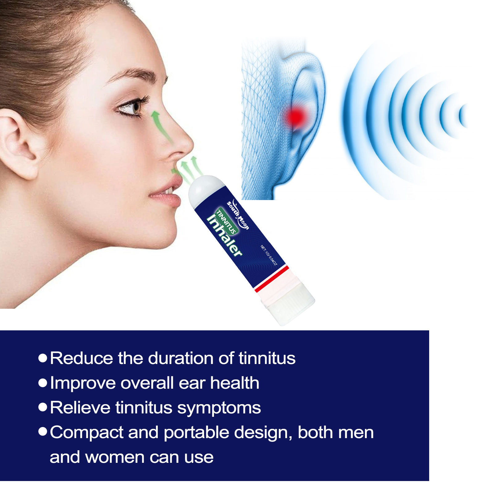 South Moon Ear Care Nasal Inhaler Gentle, Refreshing, and Comfortable for Daily Portable Ear Care Nasal Inhaler