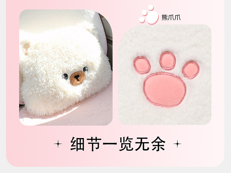 New car seat cushion paw print plush winter car seat cushion seat cover car decoration car supplies car supplies
