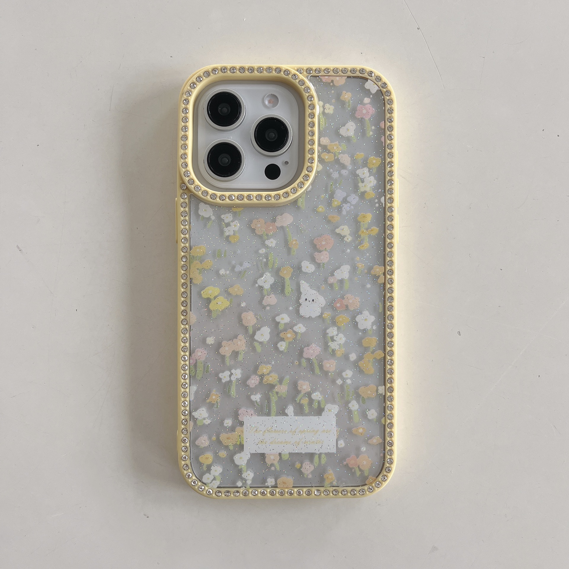 Ins viento verano flor cachorro Apple 15Pro/16Pro para 14ProMax nicho 13 niñas 16PM nuevo