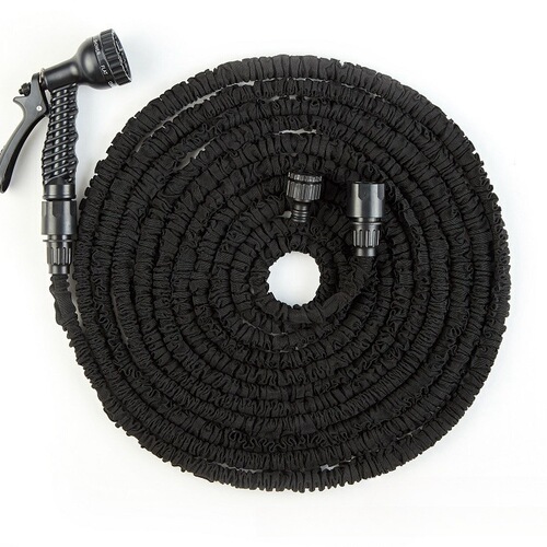 3x Extendable Garden Hose High-Pressure Water Gun Black and Green Dual Color