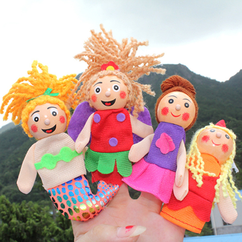 Fairy tale Little Red Riding Hood Plush Finger Doll Early Education Toy Children's Finger Doll Stall Small Toy Wholesale