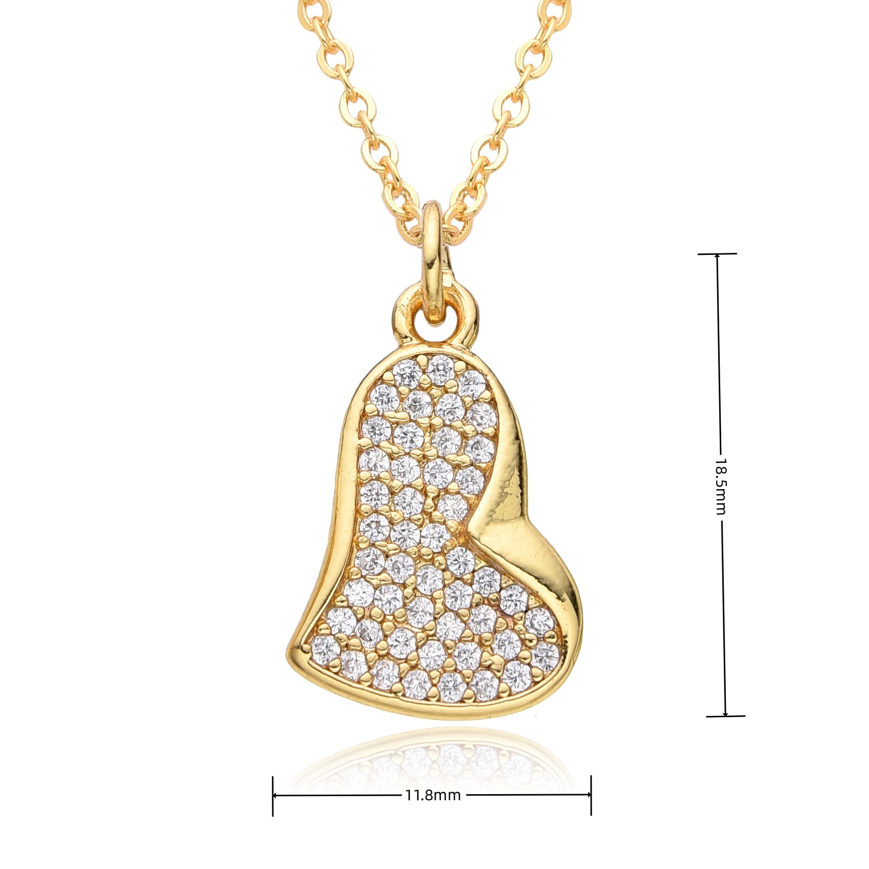 9g Weight Copper Pendant Material Zircon Inlay Material Pendant Necklace Classification Copper Chain Material 1 Piece Quantity Holiday, Date, Street Occasion Copper Material Heart Shape Pattern Women's Gender Inlay Design Simple Style, Classic Style Style Copper Inlay Heart Shape Zircon Pendant Necklace 16