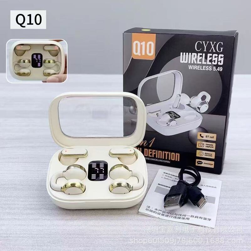 国境を越えた新しい Q10 バイノーラル カップル モデル ワイヤレス Bluetooth ヘッドセット OWS クリップオン スポーツ ノイズ キャンセリング ヘッドセット超長バッテリー寿命|undefined