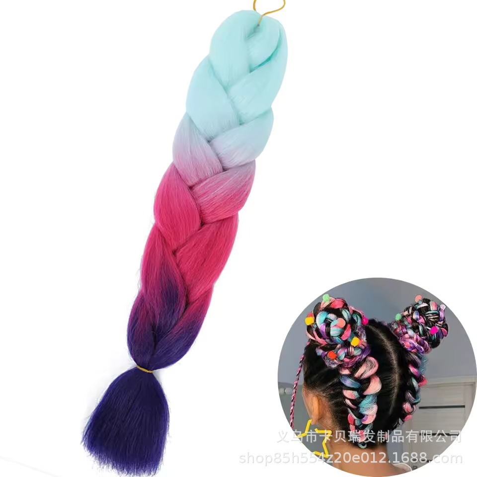 Xuchang pelucas al por mayor seda de alta temperatura teñido africano gran trenza jumbobraid fibra química colorida trenza sucia venta caliente