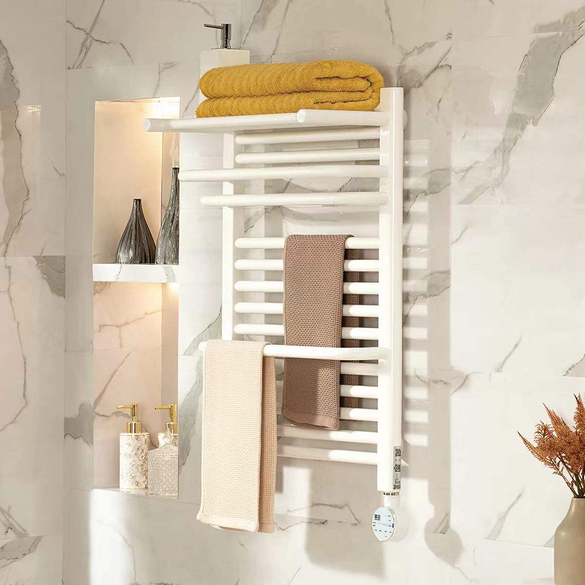 Toallas eléctricas inteligentes de acero bajo en carbono estantes de toallas de baño doméstico estantes de toallas de baño estantes de fibra de carbono calor