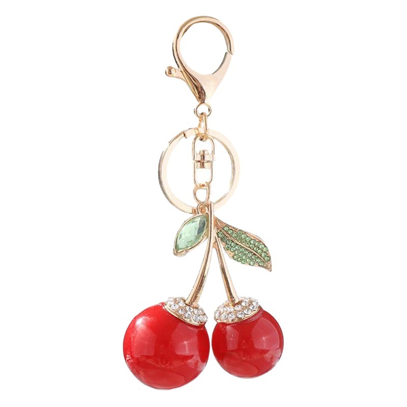 Deli Reba con colgante de bolsa de coche de frutas Llavero de metal coreano creativo transfronterizo
