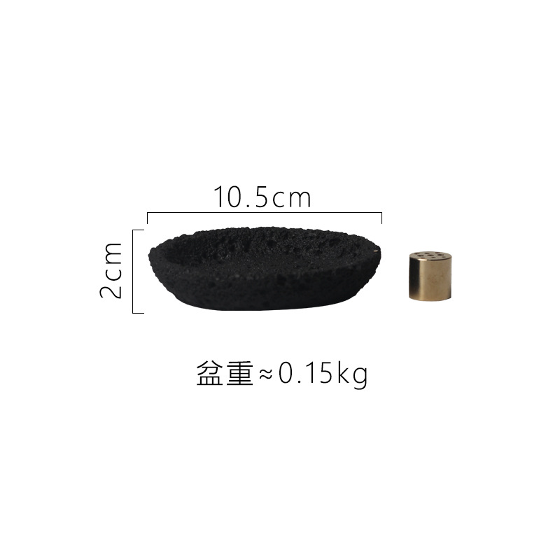 AK320 black incense holder with socket