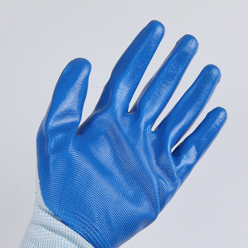手套勞保耐磨工作丁腈橡膠乳膠防滑防水丁晴加厚帶膠工作手套