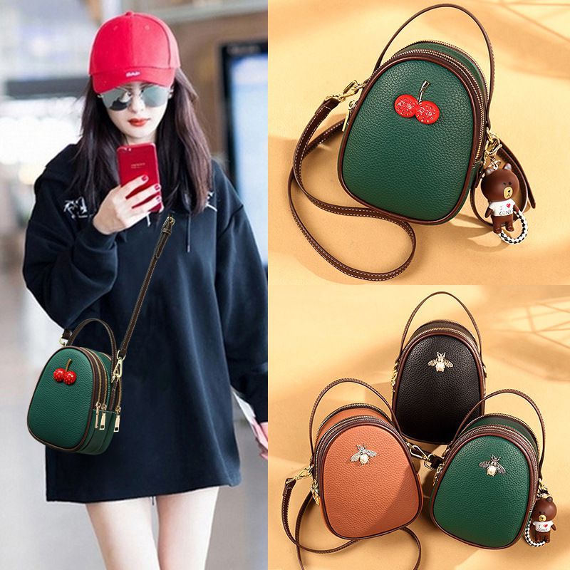 Foreign trade genuine leather Little bag 2021 new pattern The spring tide summer Versatile ins fashion lady portable One shoulder Messenger