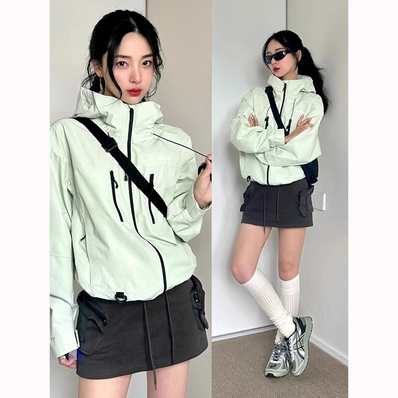 JP Short Jacket Women's 2025 New Spring and Autumn Outdoor West Sichuan Small Windproof Sports Jacket Cross-border Explosions