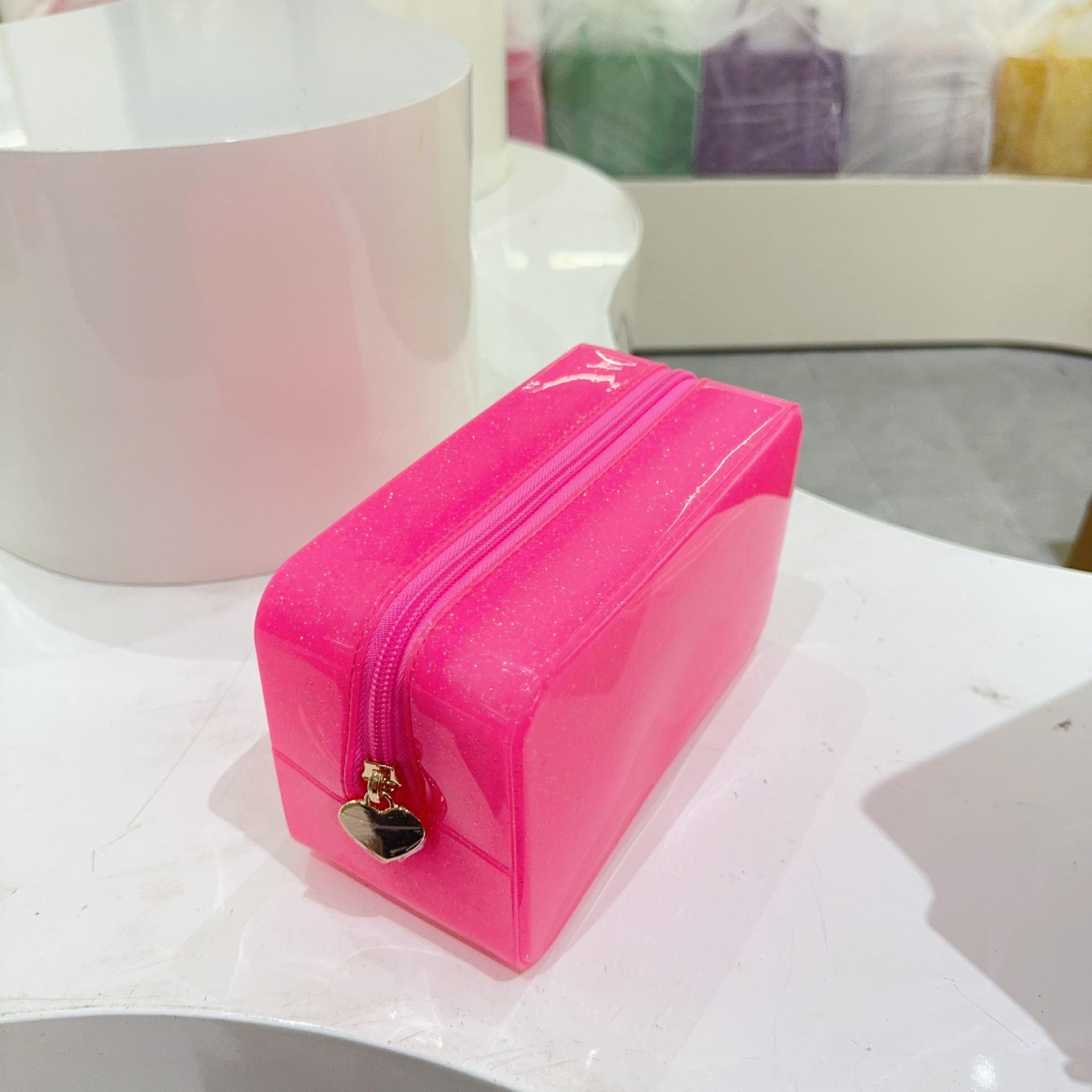 PVC Solid Color Sewing Thread Square Clutches display picture 13