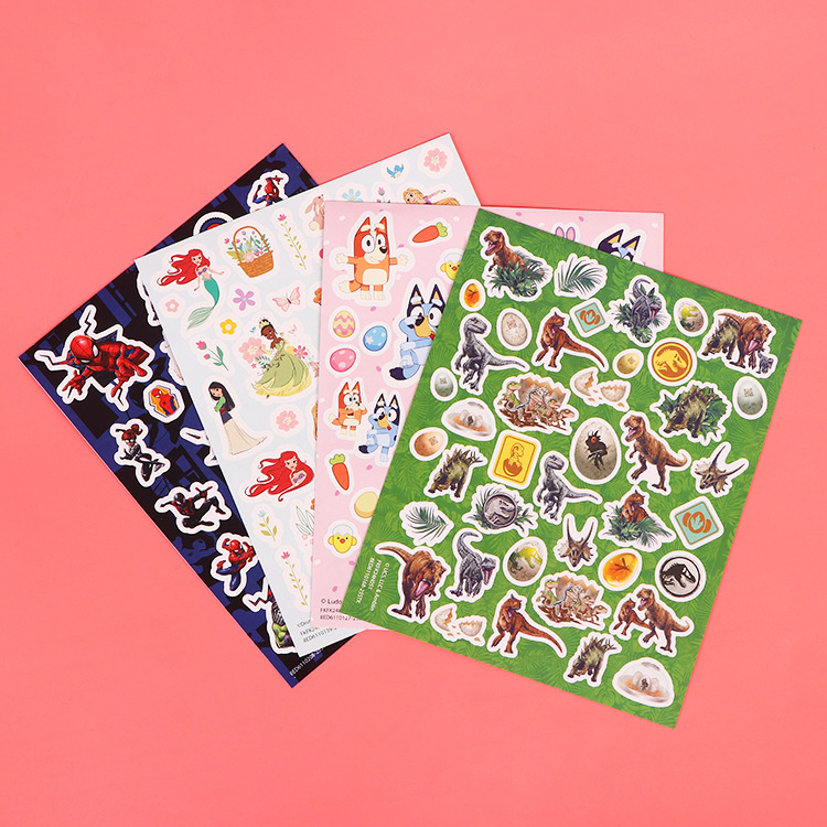 Half-Cut Stickers, Cartoon Animals, Special-Shaped Animation, Individually Packaged, Cross-Border Sticker Manufacturers, Small Batches Starting from One Sheet