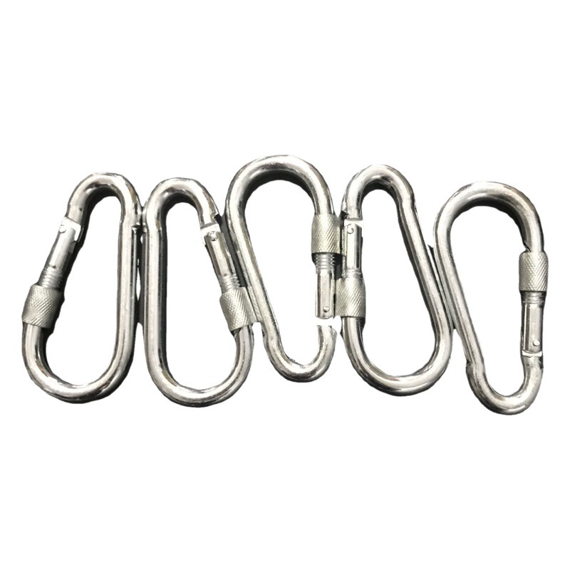Оптовые пружинные карабины из нержавеющей стали 304, страховочный карабин, пружинная защелка, карабин для альпинизма