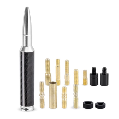 vehicle antenna, Modification Accessories Decorative Carbon - lkt152-silver-carbon-fiber-real-carbon