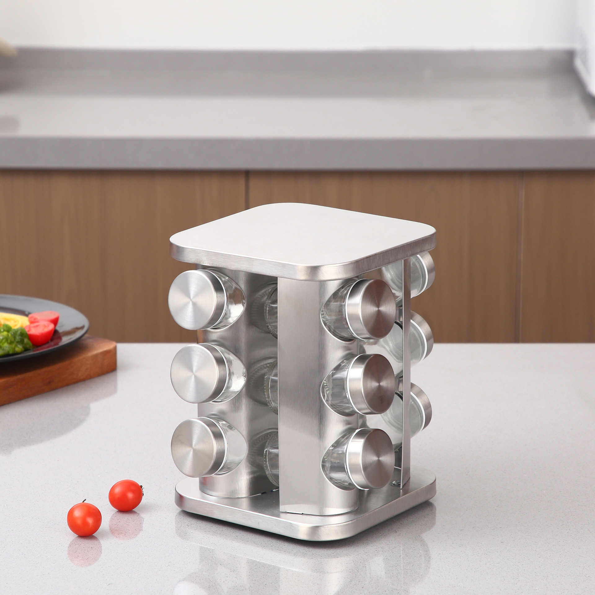 Organizador Giratorio de Especias de Acero Inoxidable 304 para Cocina image 11