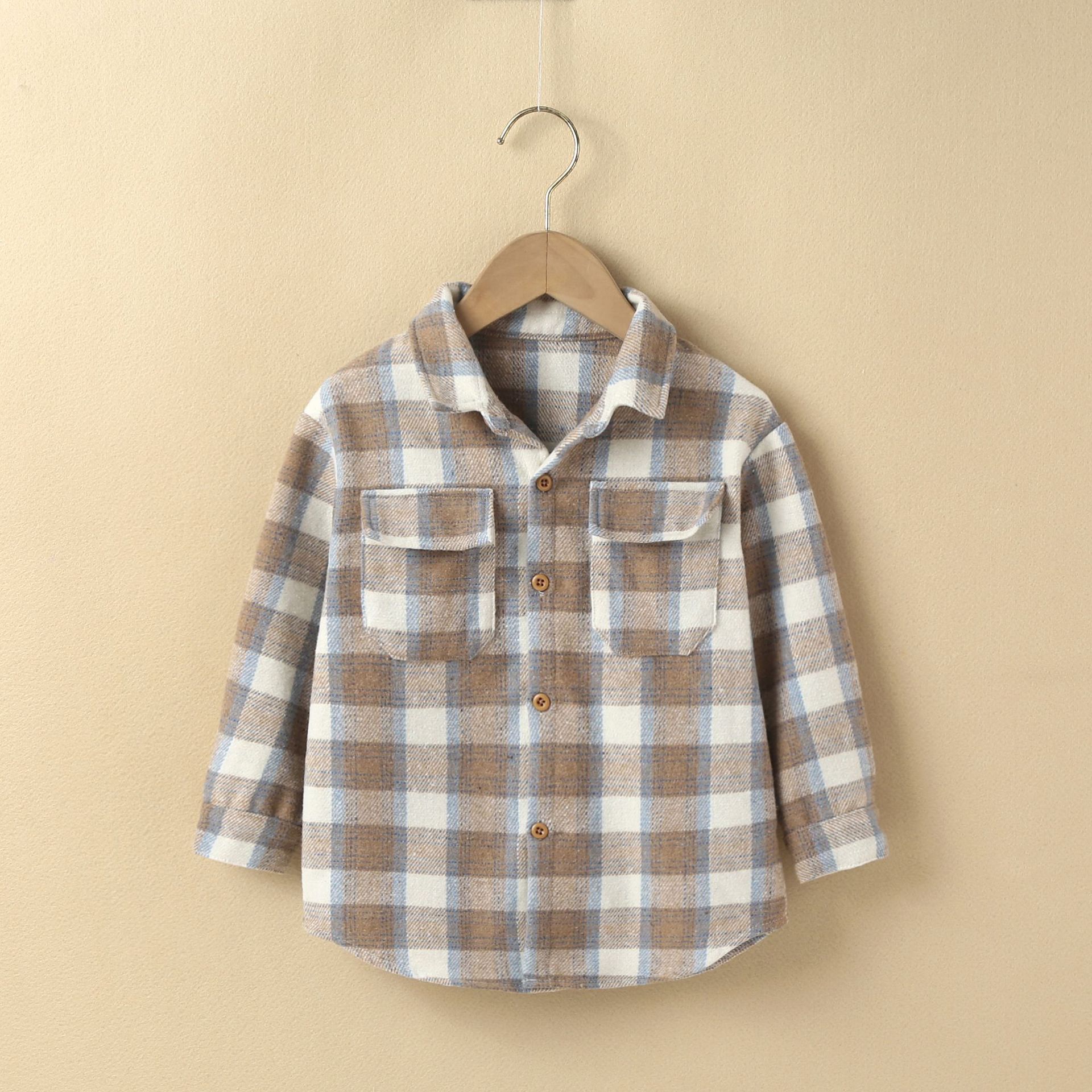 Casual Plaid Woolen T-shirts & Shirts display picture 2