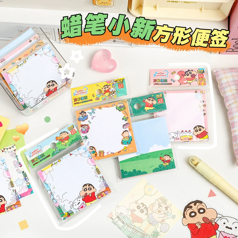 麦和 Crayon Shin-shiba квадратная страница цвета, стикерный блокнот 90 руководство DIY материал бумага мультяшный рисунок блокнот