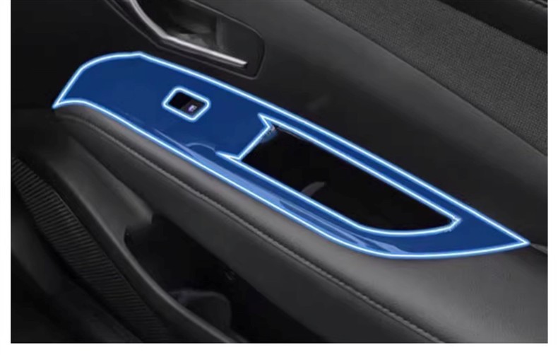 Suitable for the 2025 Hyundai Tucson L interior film, center console gear shift protection, door navigation screen transparent protective film - right-hand drive