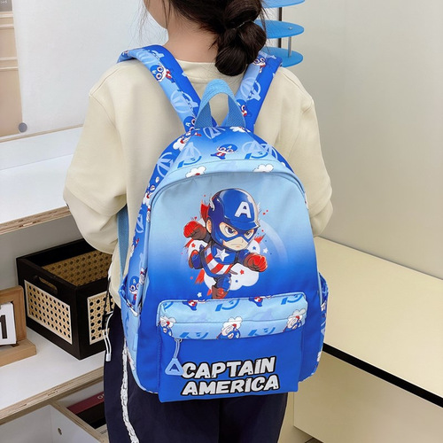 Children's Cartoon Dual Shoulder Bag 2025 New Cute Anime Print Trendy Dual Shoulder Bag for Boys and Girls Kindergarten School Bag