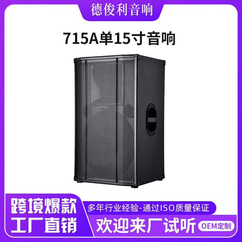 跨境新款单喇叭15寸专业音响户外广场舞音箱室内观影KTV音频设备