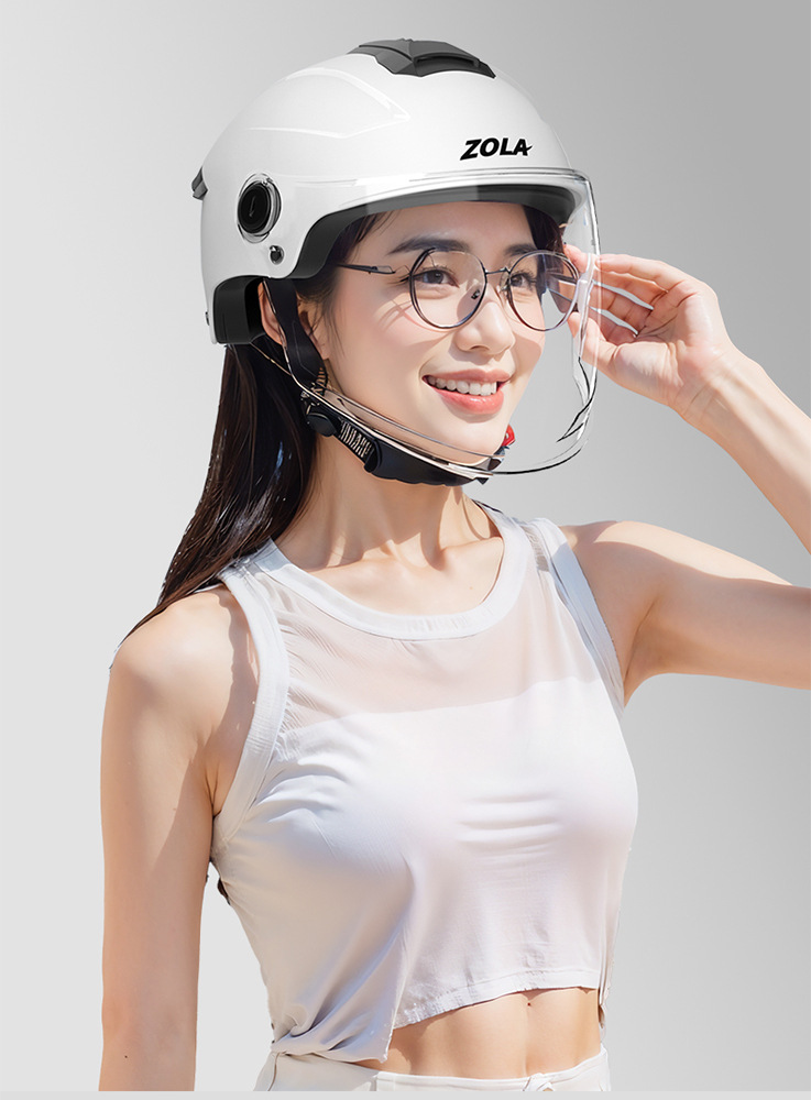 New National Standard 3C Certified Electric Vehicle Helmet, Dual Visor, Universal for Men and Women, Summer Sun Protection, Four Seasons, Electric Motorcycle Safety Helmet