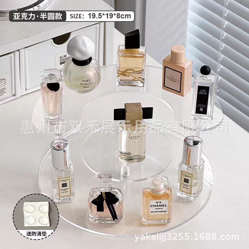 Perfume, acrylic transparent table cosmetic stand, sample