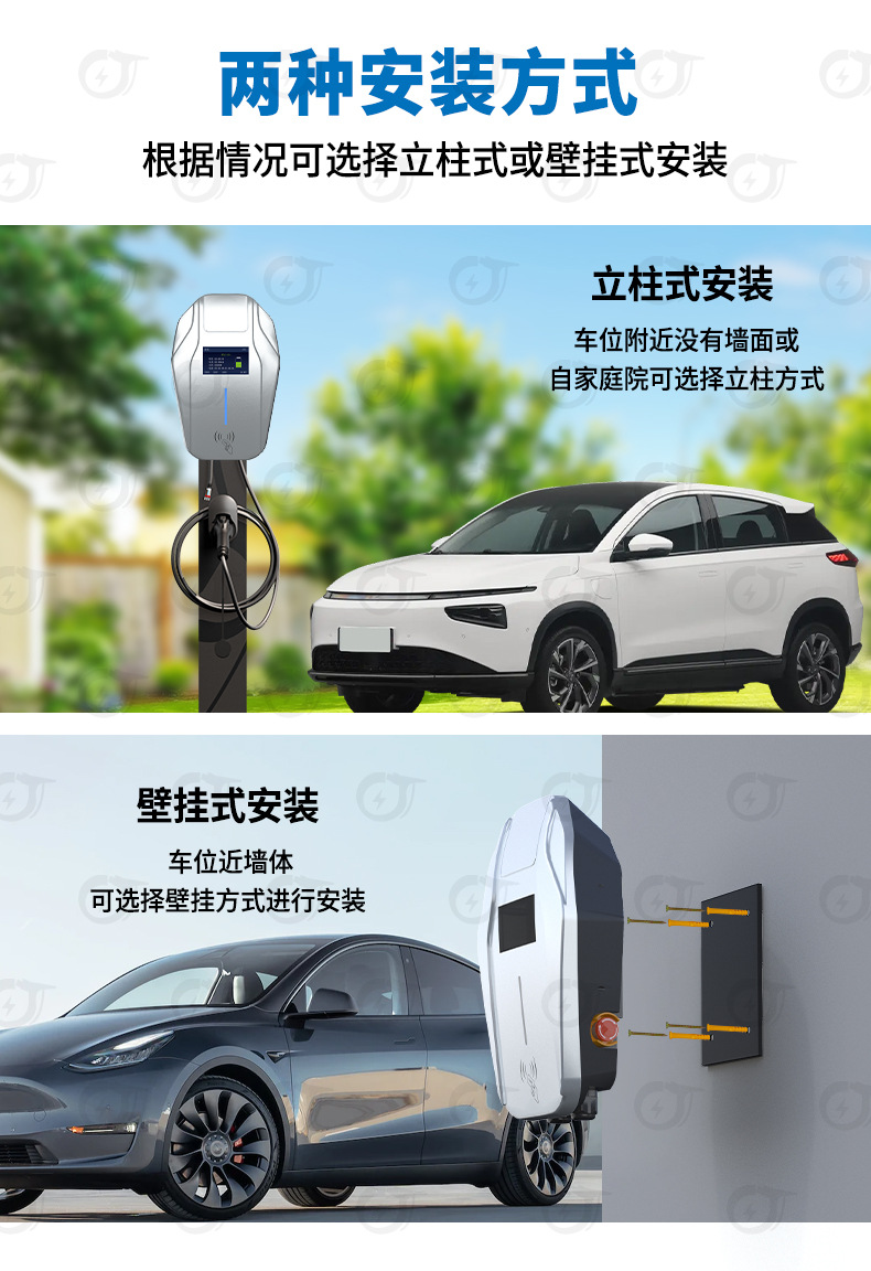 New Energy Vehicle Charging Pile 7Kw Household American Standard Type1 Ac J1772 with App Bluetooth Swipe Card 32A