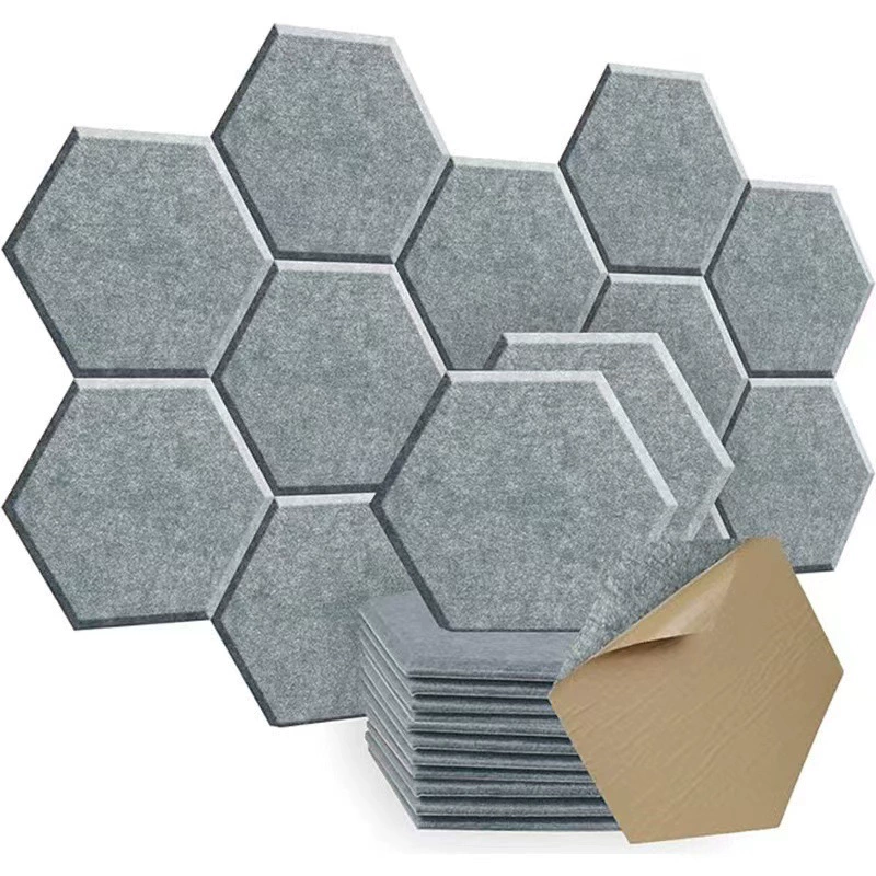 Polyester fiber sound-absorbing panel six-sided decorative special-shaped sound-absorbing panel wall sticker wall decoration polyester fiber sound-absorbing panel
