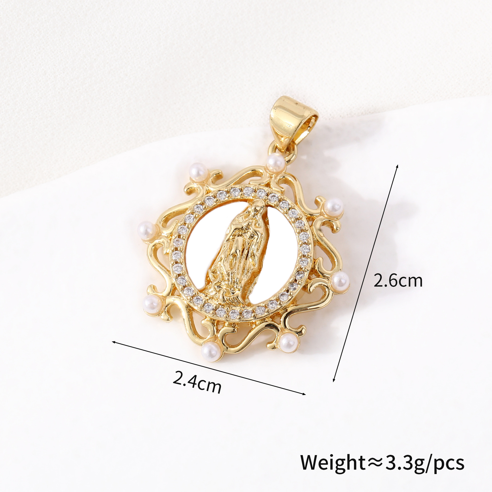 7g Weight Pendant Jewelry Making Type 17 * 23mm, 20*28mm, 21 * 24mm Jewelry Making Size DIY Jewelry Accessories Classification 1 Piece Quantity Copper Material Geometric, Virgin Mary Pattern Plating Design Religion, Ethnic Style Style 1 Piece 17 * 23mm 20*28mm 21 * 24mm Copper Geometric Virgin Mary Pendant 4