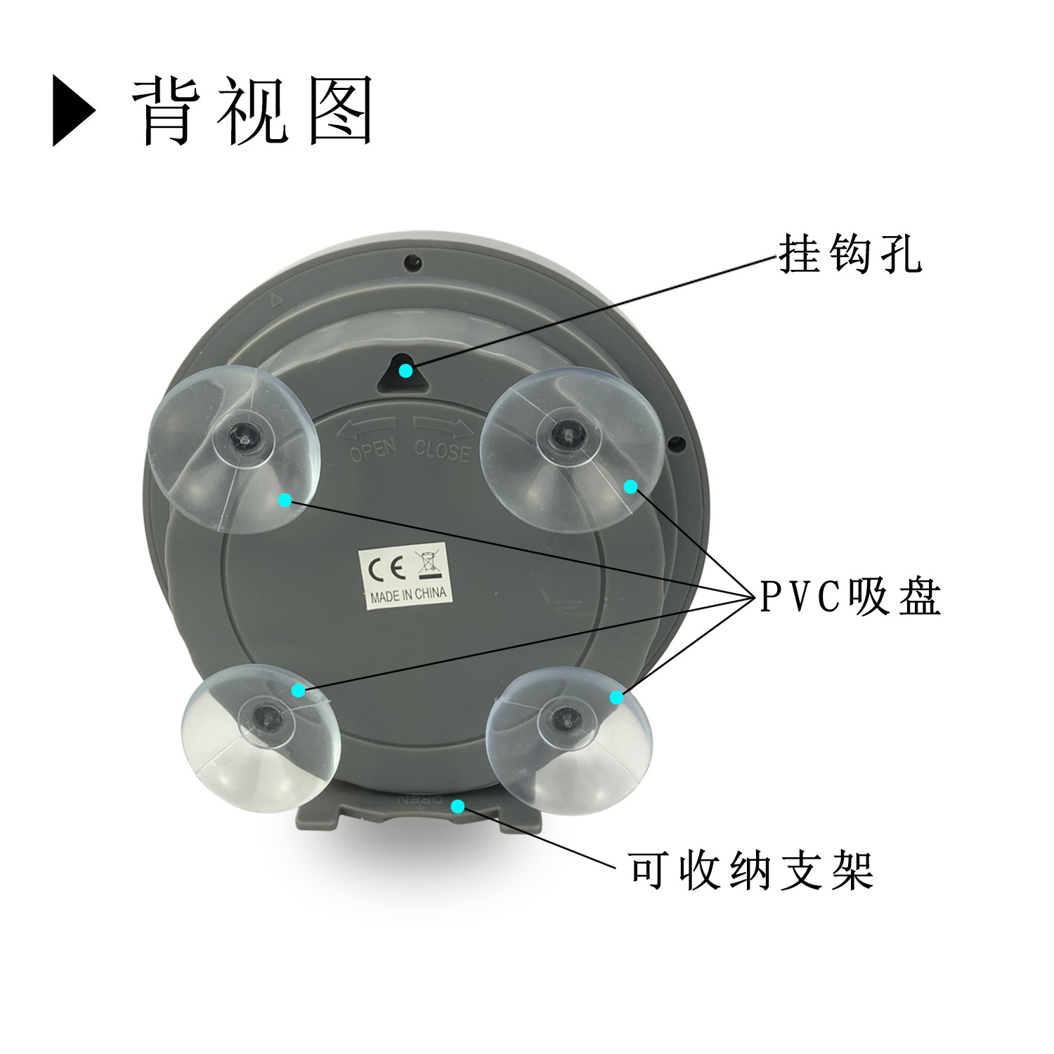 Reloj de pared impermeable sin perforación, baño a prueba de polvo, cocina, sala de estar creativa silenciosa, piscina, baño, reloj impermeable