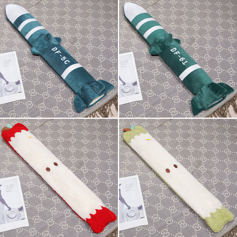 Cohetes creativos Dongfeng larga bolsa de agua caliente lanzador espacial Dongfeng misiles almohada DF5C61 almohada de peluche