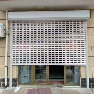 Shenyang Manufacturer Direct Sales Hollow Aluminum Wind-Resistant Rolling Shutter Door Villa Garage Ventilated Breathable Anti-Theft Rolling Shutter Door