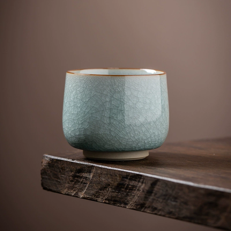 Ruyao Ice Flower Ceramic Single Jianzhan Tea Cup High-end Master Cup Retro Tea Cup Chinese Personal Special Tea Cup