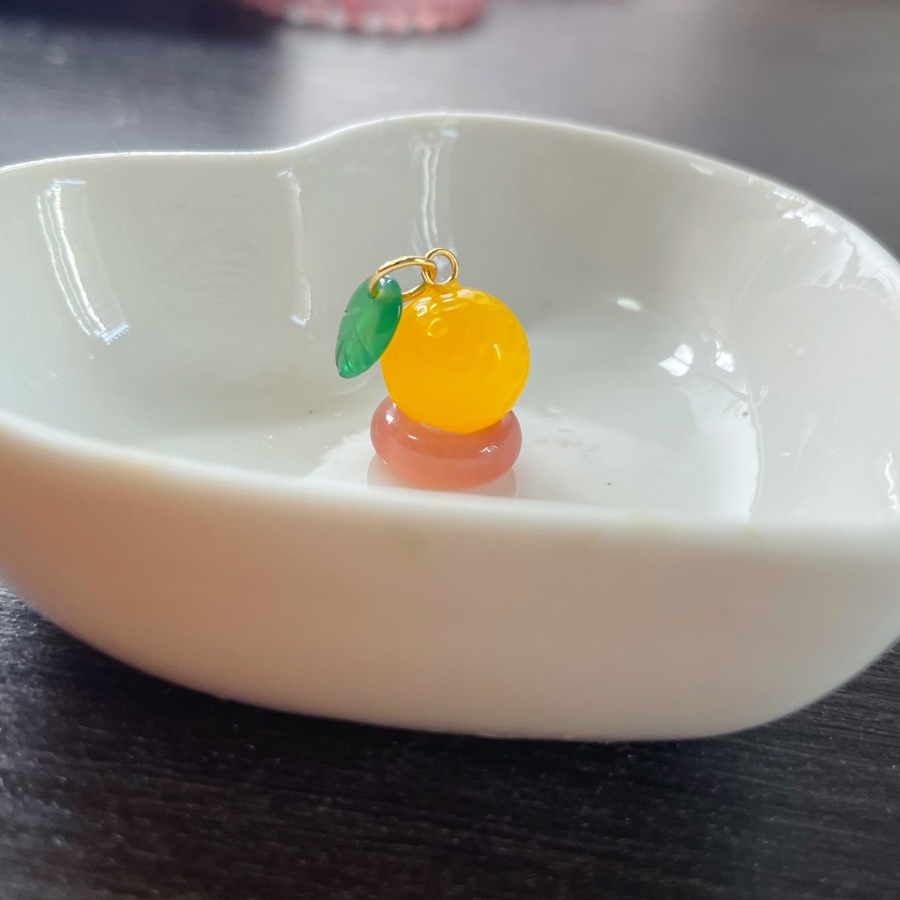 (2개) 녹색 CHALCEDONY 마노 잎을 가진 노란색 CHALCEDONY 노란색 마노 오렌지