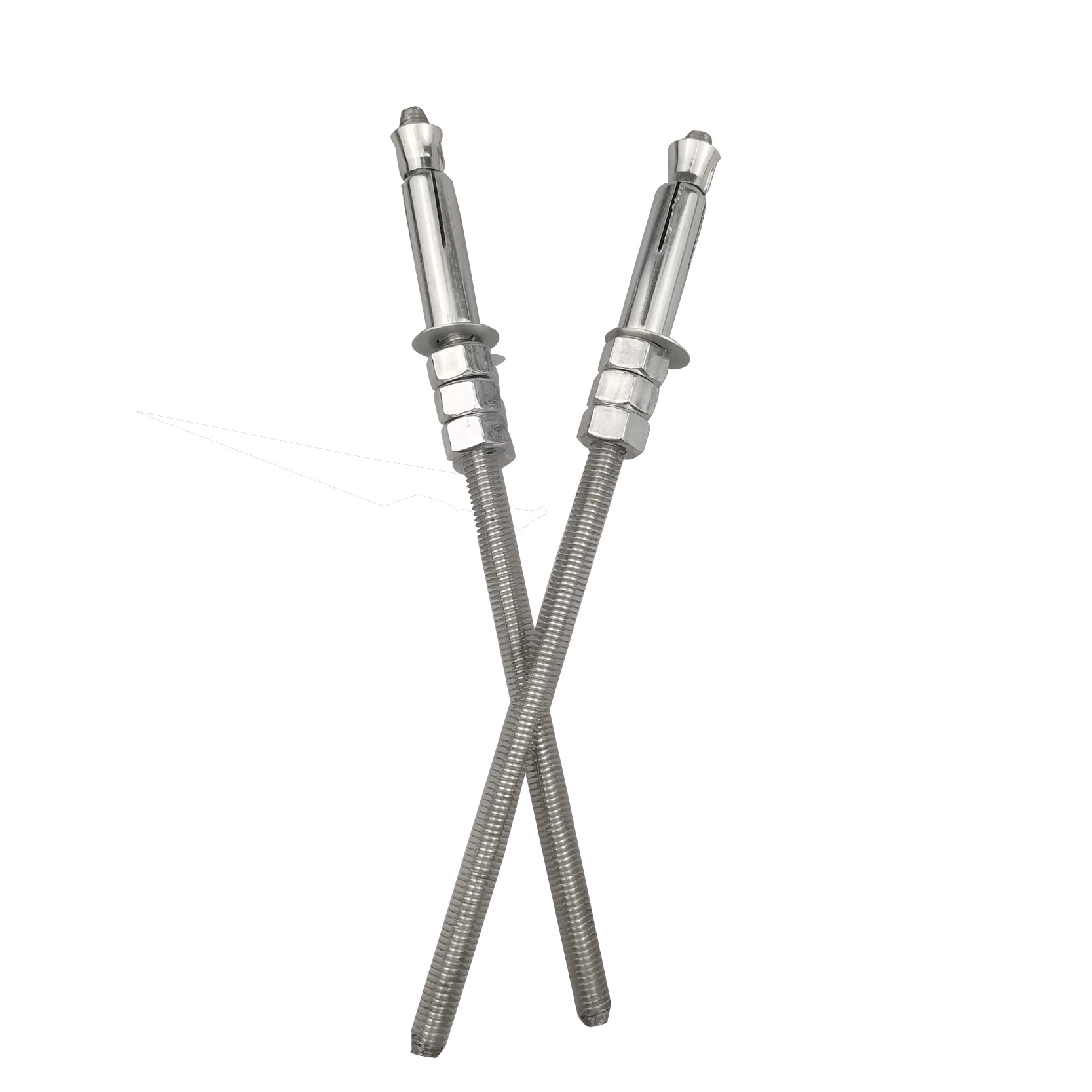 8cm completo alambre percha manga de expansión de tornillo galvanizado tira de diente 3 M sujetador perno tornillo techo quilla de apoyo