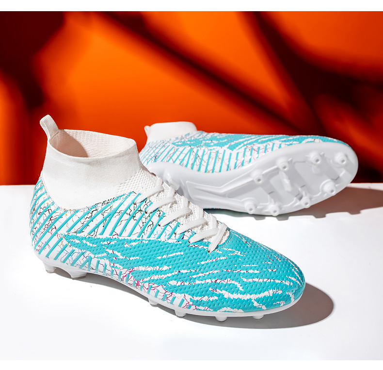 Football High Top 2024 Autumn New Camo Boys' Professional Training Long Broken Nail Large Sports Shoes_voghion.com