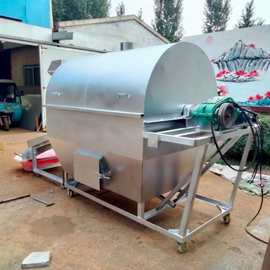 济宁花生米炒货机厂家 不锈钢杂粮炒货机图片 鹰嘴豆青稞翻炒机