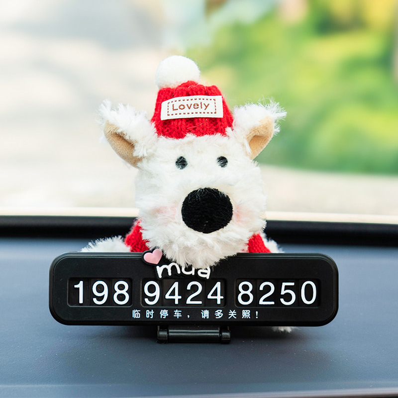 2024 Red West Highlands tarjeta telefónica de automóvil número de estacionamiento temporal tarjeta telefónica de automóvil móvil mujer adorable