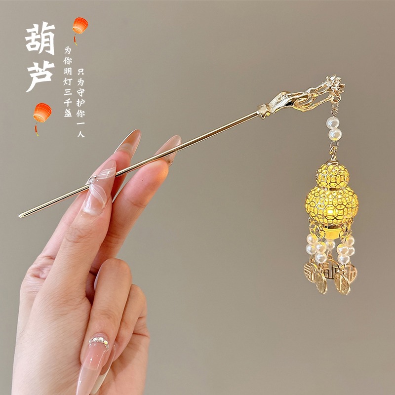 Linterna brillante de bordas para niños estilo antiguo chino cabello de cabello de niñas de alta calidad cabello de cabello de cabello