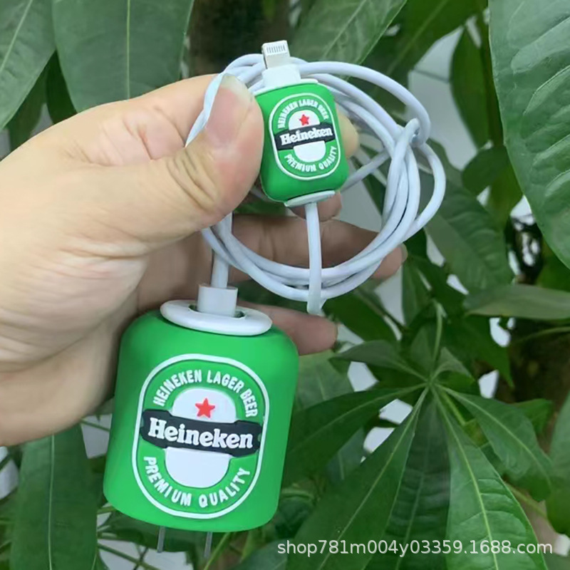 Nuevo cable de datos de dibujos animados cubierta protectora adecuado para Apple carga rápida cabeza 18/20W carga cabeza cubierta protectora Winder