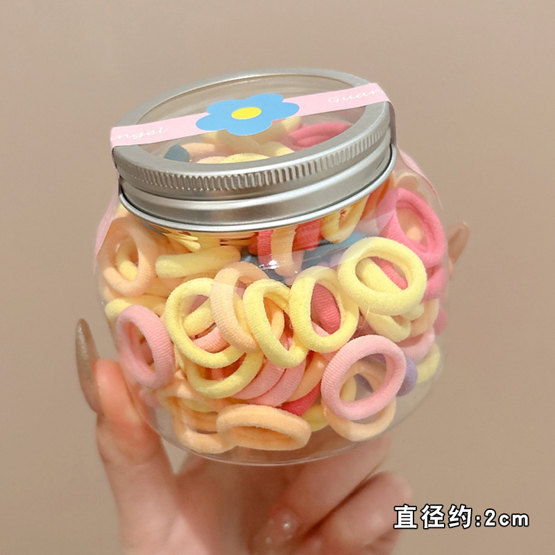 Lazo para el cabello del pulgar de color para niños, niña atada a la cuerda para la cabeza, banda de goma elástica alta, el bebé no daña el cabello, tocado de cuerda para el cabello