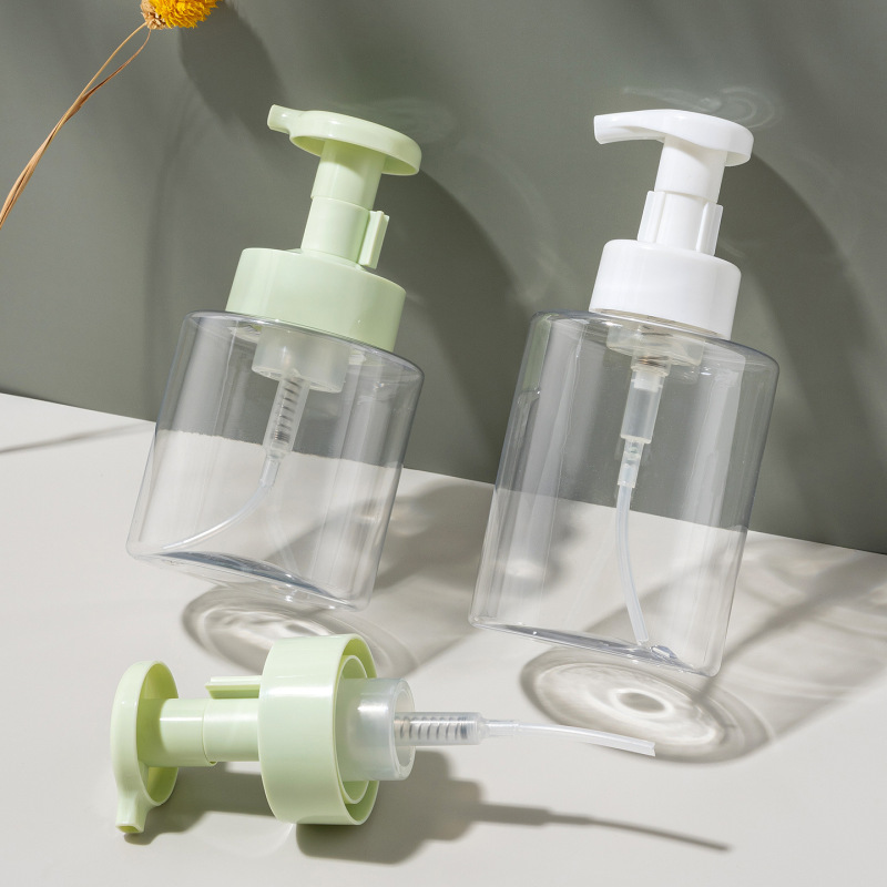 现货500ml洁面洗面奶起泡瓶洗手液瓶pet按压透明塑料慕斯起泡瓶|undefined