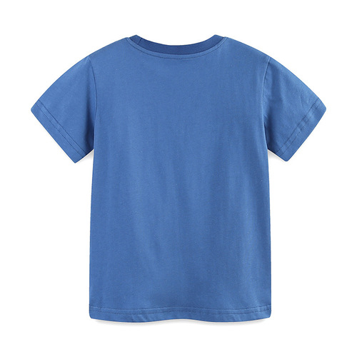 Cross-border supply 24 Summer New Men's Children's T-shirts European and American Style Cartoon Print Round Neck Sweatshirts Mixed Batch