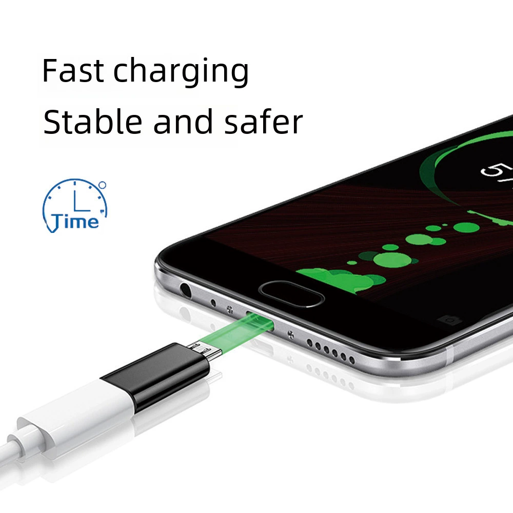 Aluminum alloy shell Type-C mother transfer Android rotary mobile phone charging data Micro 5pin conversion head