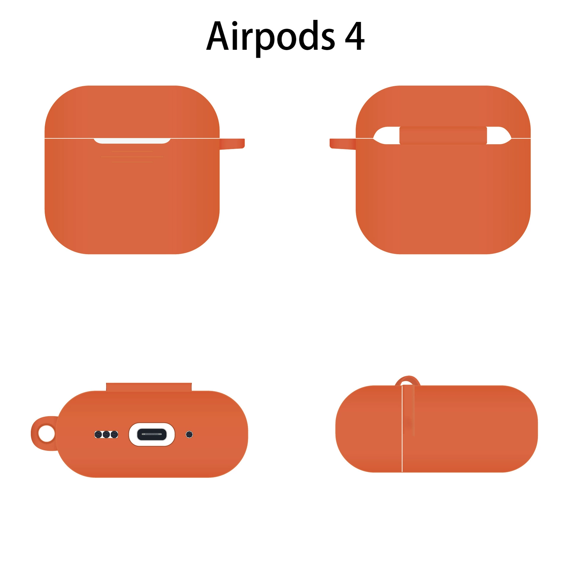 Для Apple airpods 4 2024 новый Bluetooth-гарнитура силиконовый защитный чехол анти-падение сумка для хранения