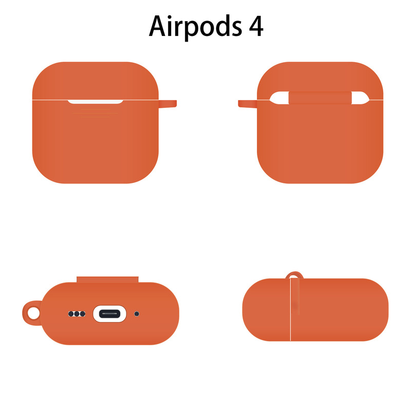 Suitable for Apple airpods 4 2024 New Bluetooth Headset Silicone Protective Case Anti-fall Storage Bag Thin Suitable for Apple airpods 4 2024 New Bluetooth Headset Silicone Protective Case Anti-fall Storage Bag Thin