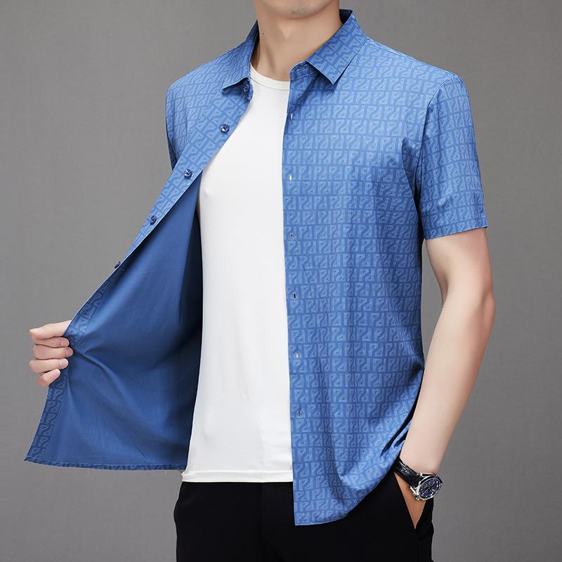 C5999 1280K ÁO SƠ MI NAM YUPTYLO NGẮN TAY KẺ CARO TRUNG NIÊN KẺ CARO KÍN CỔ THỜI TRANG NAM G04 SẢN PHẨM MỚI